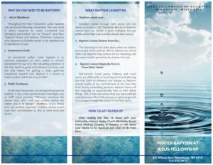 Church Event Brochure Front Side