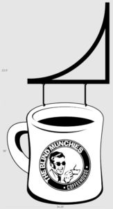 Non-Profit Coffee House Enamel Sign Vinyl Graphic